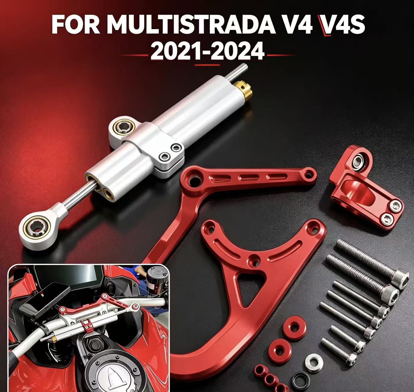 Motorcycle Gear Airbag - Uchwyt amortyzatora skrętu motocykla Ducati Multistrada