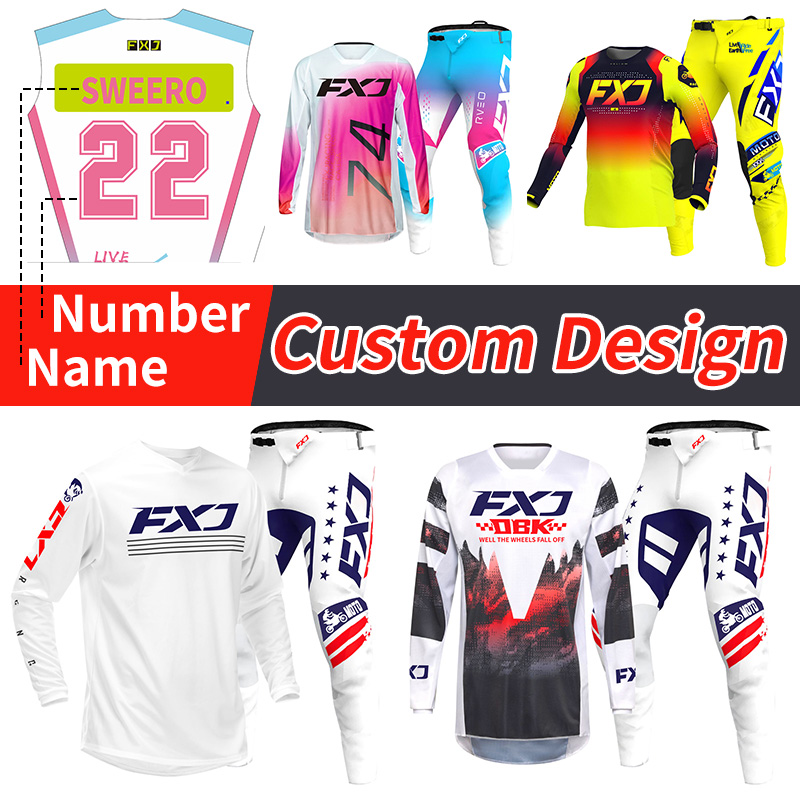 Motorcycle Gear Women Pants - Koszulka i spodnie motocyklowe terenowe dla