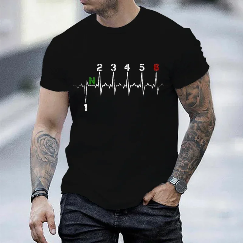 Motorcycle Gear Brand - Mężczyźni Marka T-shirty Motocykl Gear Shift