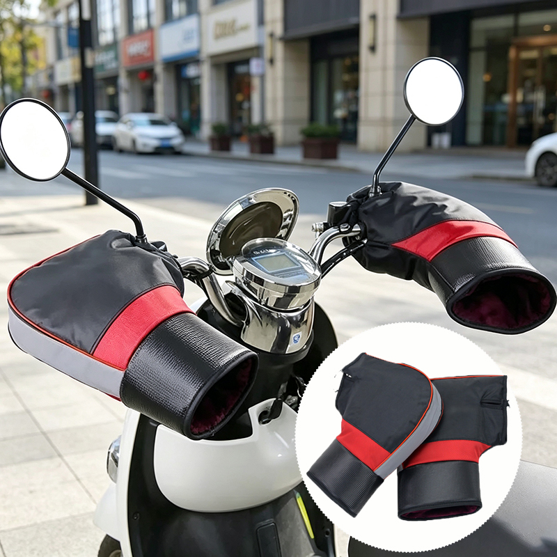 Motorcycle Gear For Winter - 1 para zimowych ocieplanych rękawic motocyklowych,