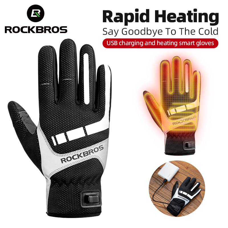Motorcycle Gear For Winter - ROCKBROS podgrzewane rękawiczki zimowe rękawiczki rowerowe