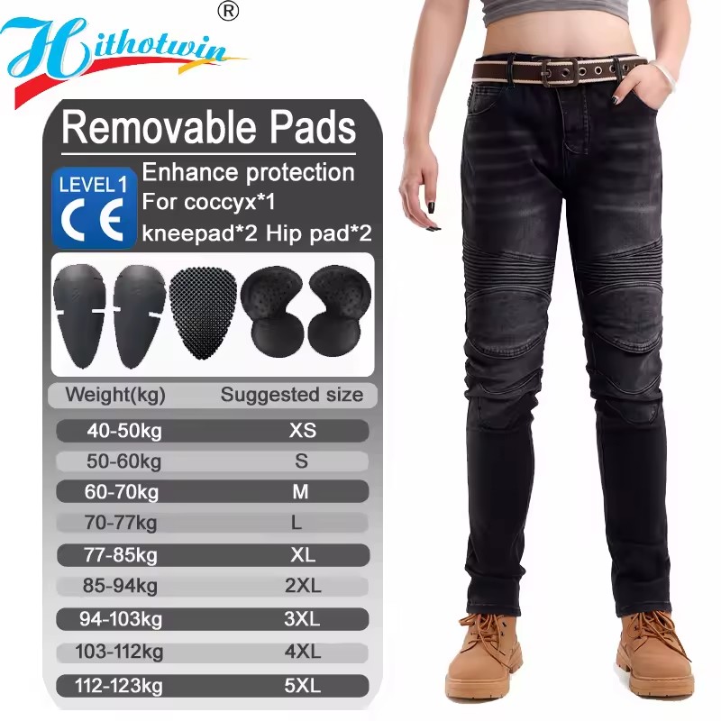 Damskie jeansy motocyklowe cza – Motorcycle Gear Women Pants recenzja i cena