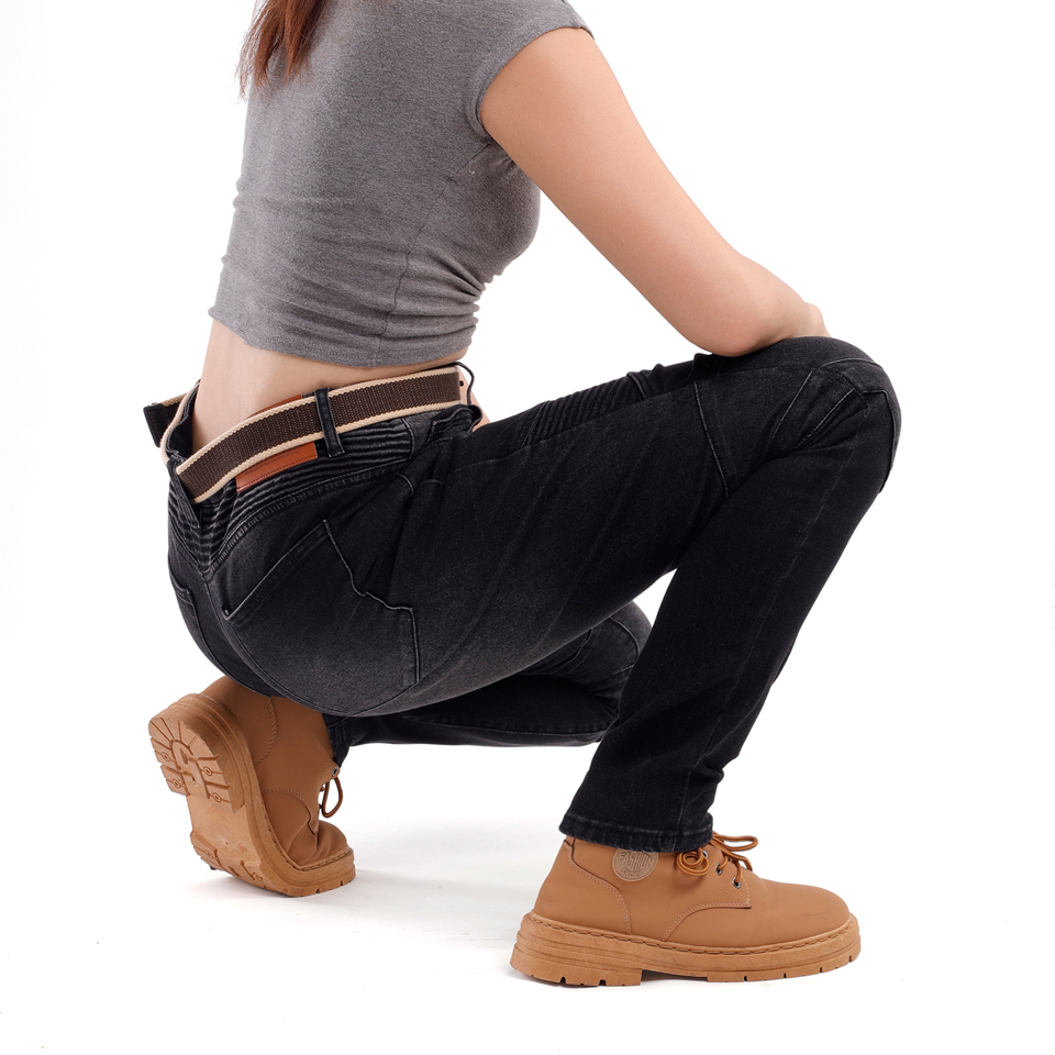 Damskie czarne jeansy motocykl – Motorcycle Gear Women Pants recenzja i cena